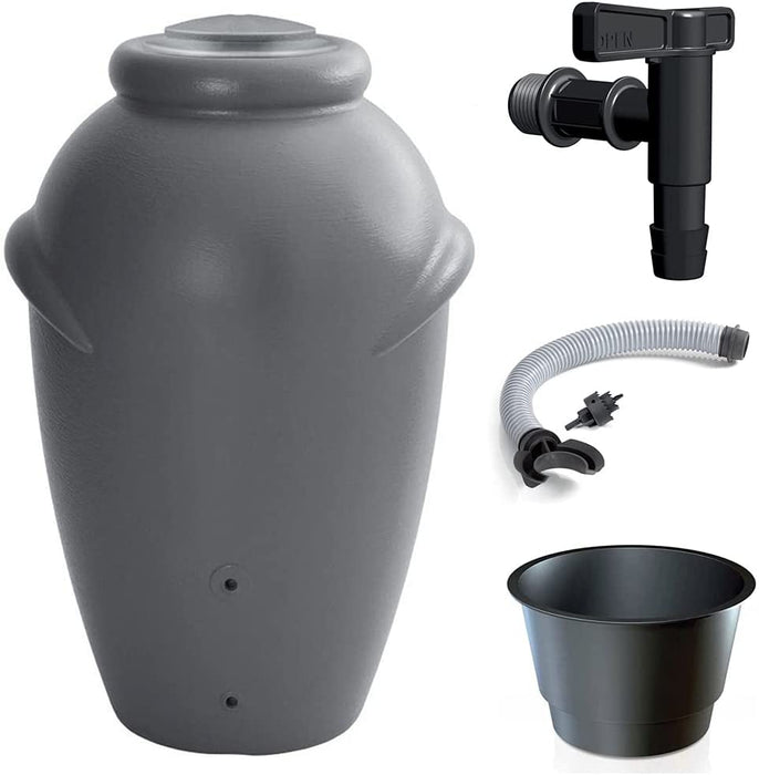 Rainwater tank, rain barrel, rainwater barrel AQUA CAN Gray 360L SET