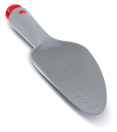 Hand shovel, trowel with scale, grey