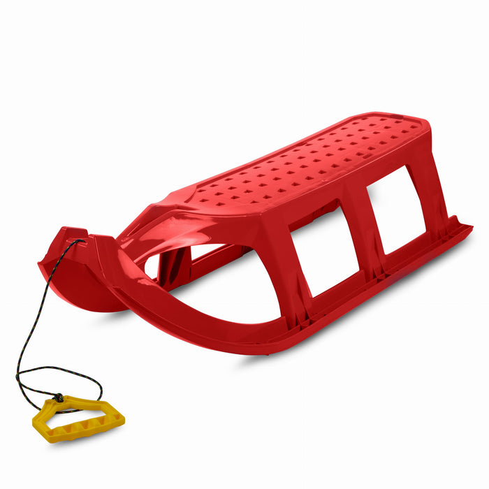 Children's sled with backrest and belt, TATRA, red