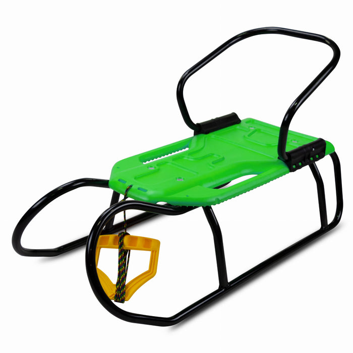 Children's slide with backrest, toboggan slide, metal, Little Beetle, green