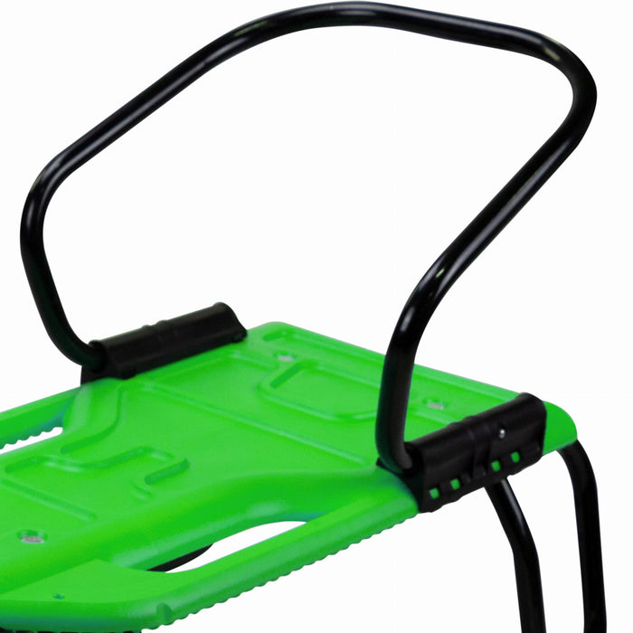 Children's slide with backrest, toboggan slide, metal, Little Beetle, green