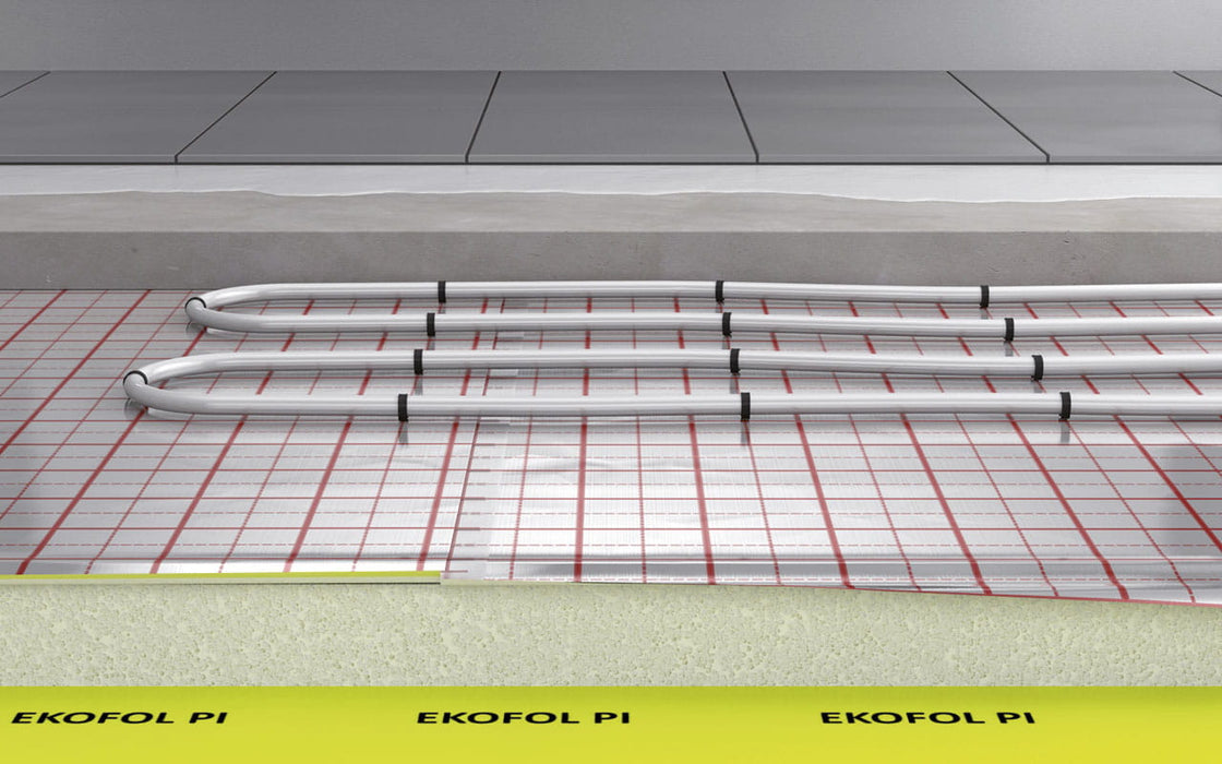 Grid foil, aluminum foil for underfloor heating, Storotex Hotfloor, 1x50m