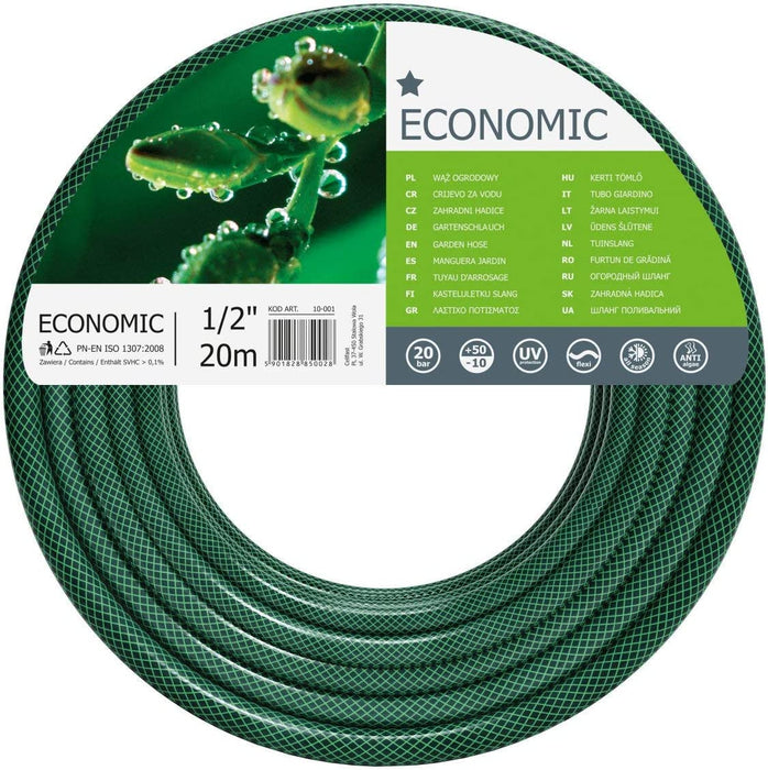 Garden hose, water hose 3-ply, 1/2 "- 20m, green