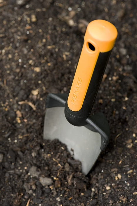 Hand shovel, planting trowel FISKARS, steel trowel, black