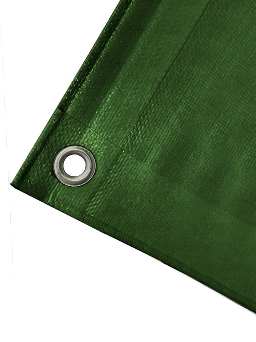 Tarpaulin fabric tarpaulin + metal eyelets 4x8m- 90 g/m² green