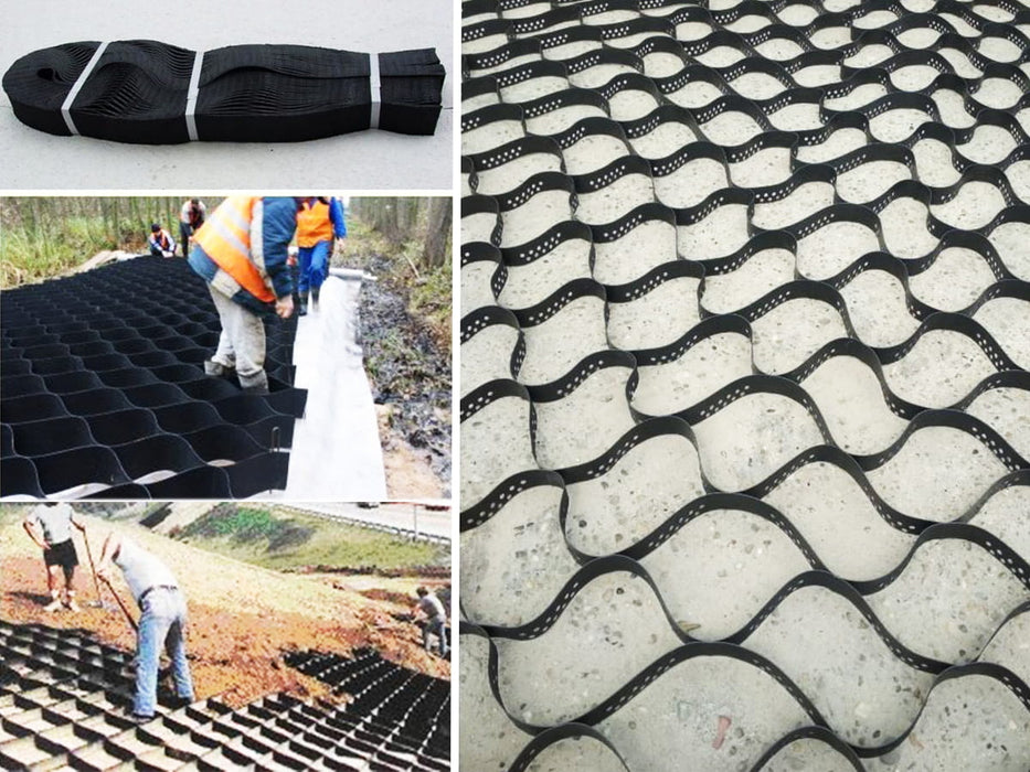 Geogrid height 7.5 cm - section 2.4 x 6.2 m