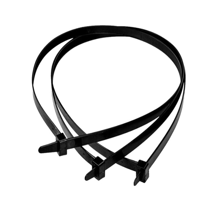 Black self-locking plastic straps 35 cm black - 100 pieces
