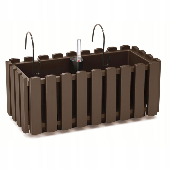 Balcony Planter Hanging Planter with Irrigation System 30cm Brown