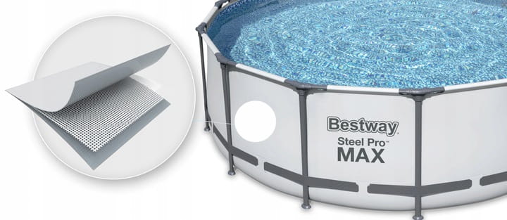Garden pool Bestway Steel Pro Max 305 x 76 cm, grey, set with filter pump