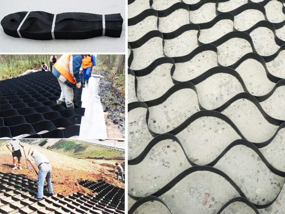 Geogrid height 2.5 cm - section 2.6 x 6.2 m